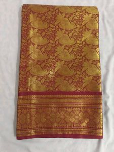 Elegant Red &amp; Gold Silk Saree