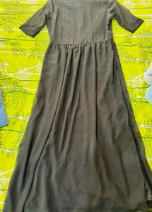 Elegant Dark Black Maxi Dress