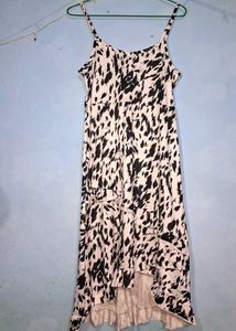 Stylish Black & White Print Dress