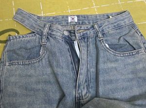 Distressed Light Wash Wide Leg Jeans