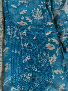 Beautiful Blue Embroidered Kurta Set