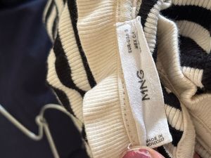 Striped Crop Top with Ruffle Detail