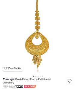 Elegant Gold-Plated Matha Patti Head Jewellery