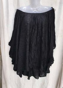 Black Off-Shoulder Flowy Top
