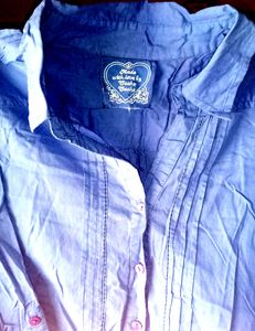 Blue Button-Down Tunic