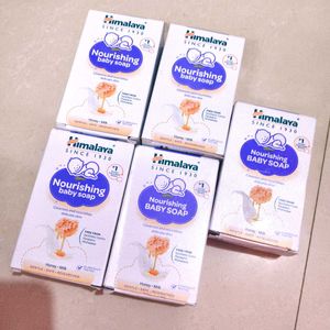 COMBO OF 5 Himalaya Nourishing Baby Soap 75 Gm EAC