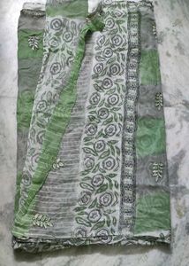 Green Floral kota Saree