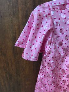 Cute Pink Polka Dot Top