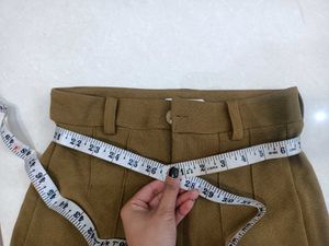 High rise Khaki Trousers
