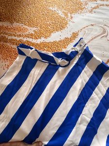 Blue &amp; White Striped Skirt