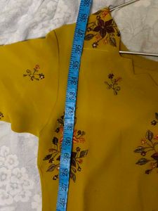 Embroidered Yellow Kurta