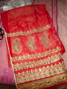 bridal red saree