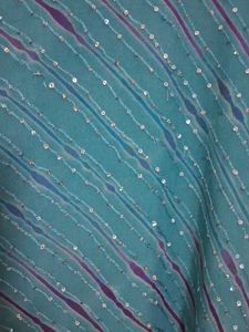 Blue Sequined Kurta Salwar set with Dupatta
