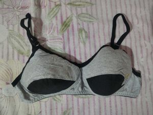 Comfortable Grey & Black Bra 30B