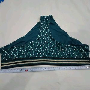 🪔 Teal Leopard Print Briefs with Striped Waistban