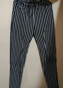 Striped Black &amp; White Pants