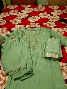 Embellished Mint Green Kurta