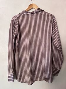 Branded Kazo Striped Button-Up Shirt