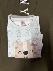 Cute Spongy Baby T-shirt with Animal Print