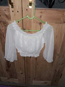 Chic White Off-Shoulder Top