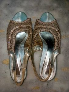 Silver Party Slippers For Women