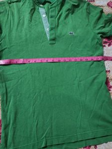 lacoste green tennis polo tshirt size