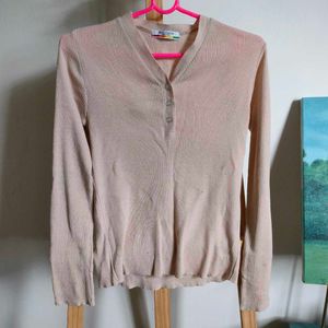Vintage Ribbed Henley Top
