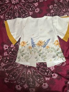 Yellow Embroidered Baby Girl Dress
