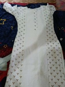 Elegant White Printed Kurta