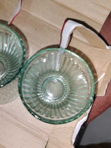Set of 3 Glass Dessert Bowls