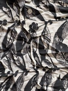 Leaf Print Short Sleeve Shirt