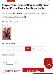 Beautiful Floral Kurta Set with Dupatta