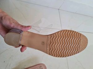 Transparent Strap Block Kitten Heels