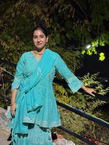 Beautiful Teal Kurta Set with Dupatta