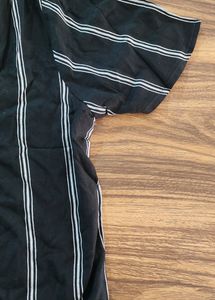 Trendy Black Half Sleeves Top