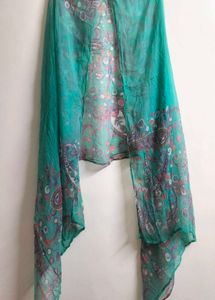 Teal Paisley Dupatta