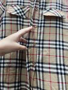 Burberry Print Classic Plaid Short Sleeve Shirt