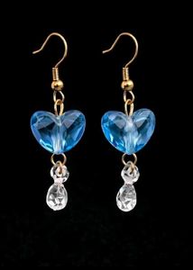 Crystal Heart Drop Earrings