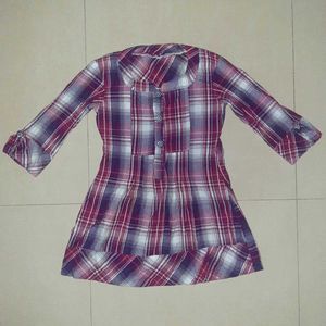 🤍 Chic Plaid Tunic Top