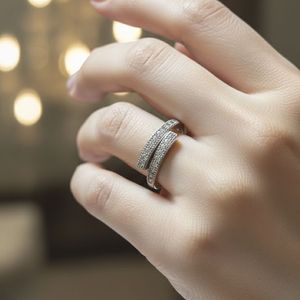 Sparkling 925 Silver Wrap Ring