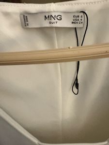 Mango Elegant White Sleeveless Midi Dress