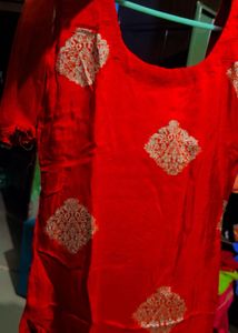 Elegant Red Embroidered kurti