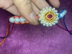 Pearl Kundan Rakhi