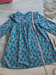 Chic Teal Floral Print Dress