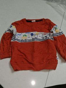 Orange Train Sweatshirt for Kids