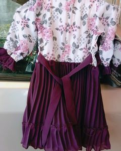Beautiful Purple Colour Frock Combo