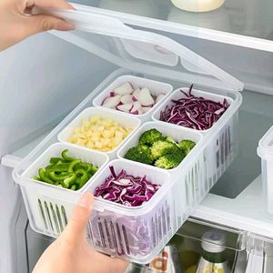 Multi-Compartment Vegetable Storage Box