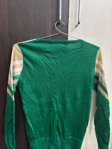 Sparkling Green Chevron Sweater