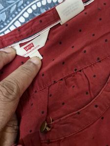 Chic Polka Dot Red Blouse