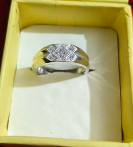 solid pure silver gents ring